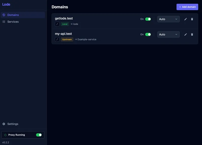 A mockup of the Lode application dashboard.